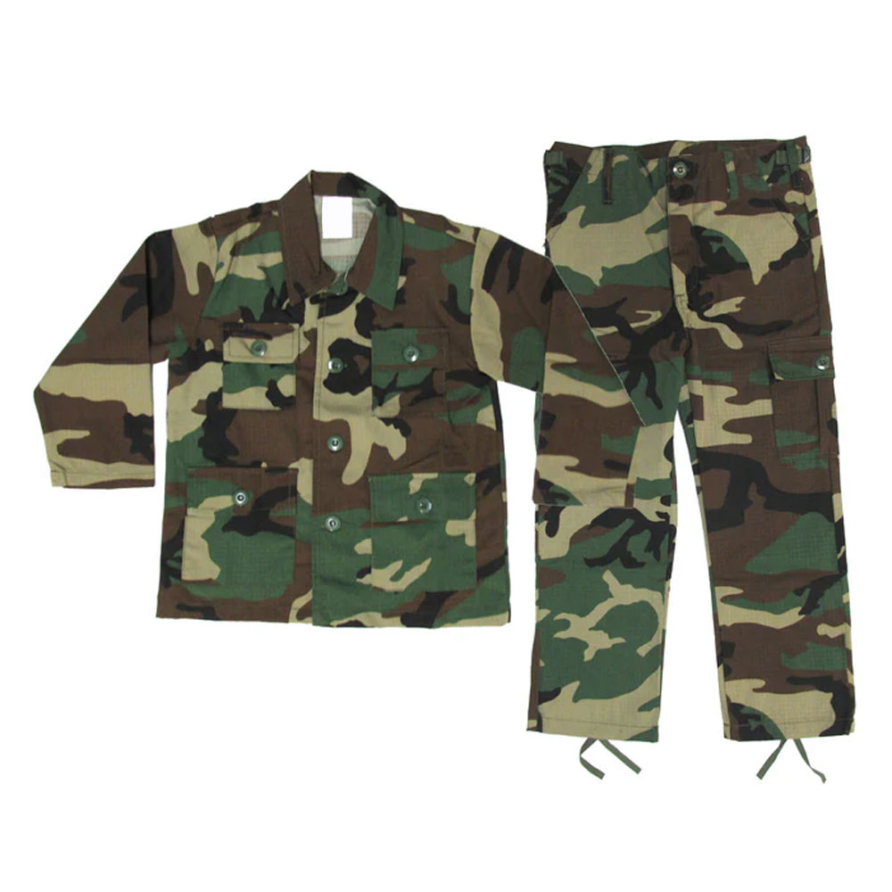 Kids Woodland BDU Uniform 2 Piece Set – Kids Military Costume – CLEARANCE
